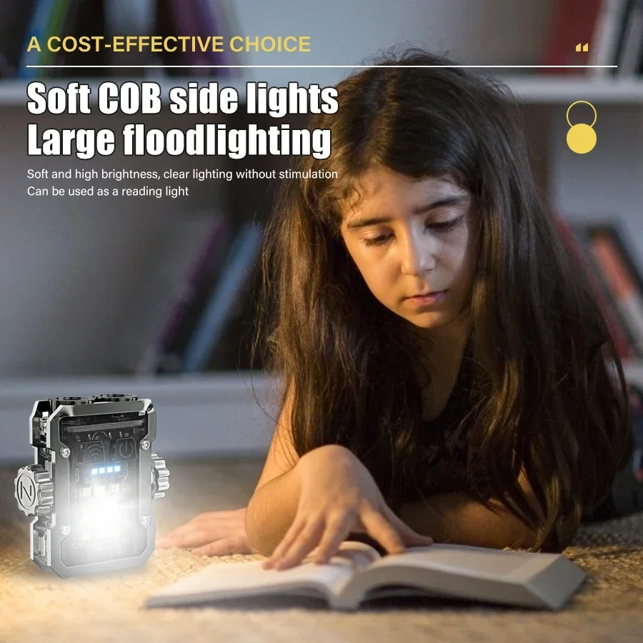 Multifunctional COB Flashlight Super Bright Powerful Pocket Torch Light LED Linterna COB Portable Clip on Emergency Flashlights