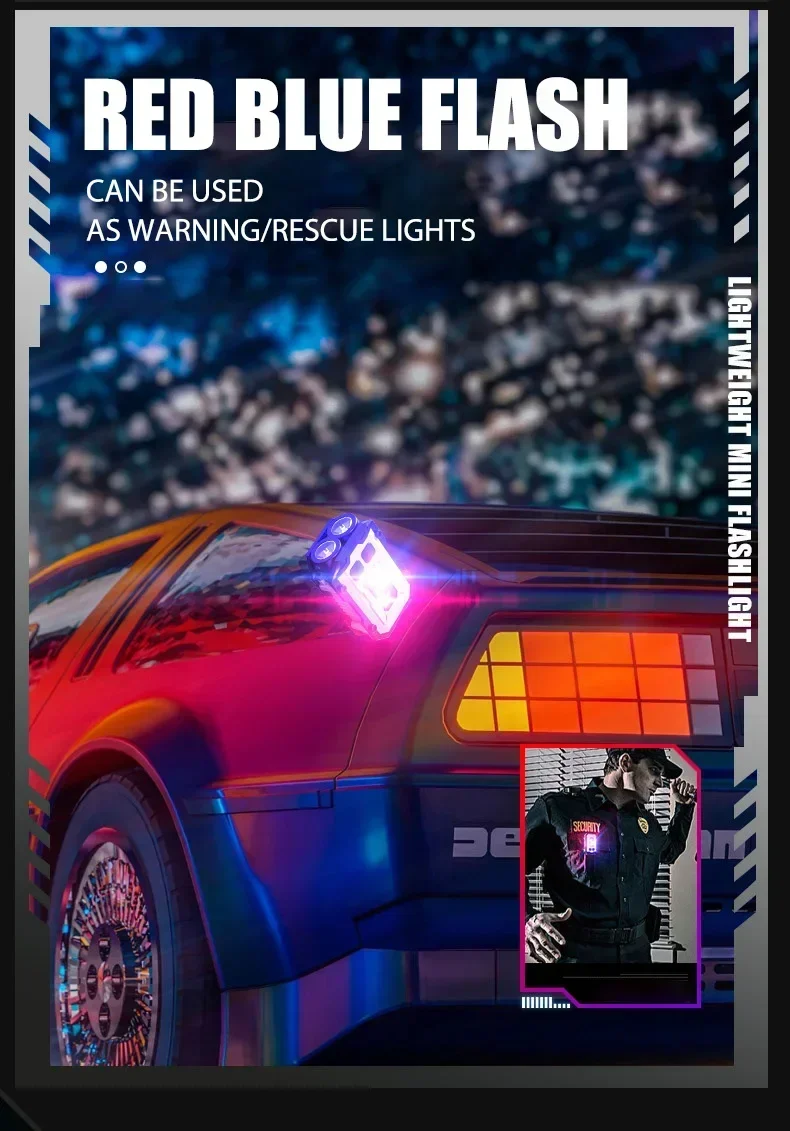 Multifunctional COB Flashlight Super Bright Powerful Pocket Torch Light LED Linterna COB Portable Clip on Emergency Flashlights