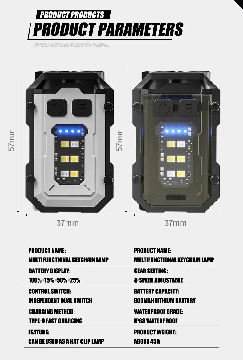 Multifunctional COB Flashlight Super Bright Powerful Pocket Torch Light LED Linterna COB Portable Clip on Emergency Flashlights