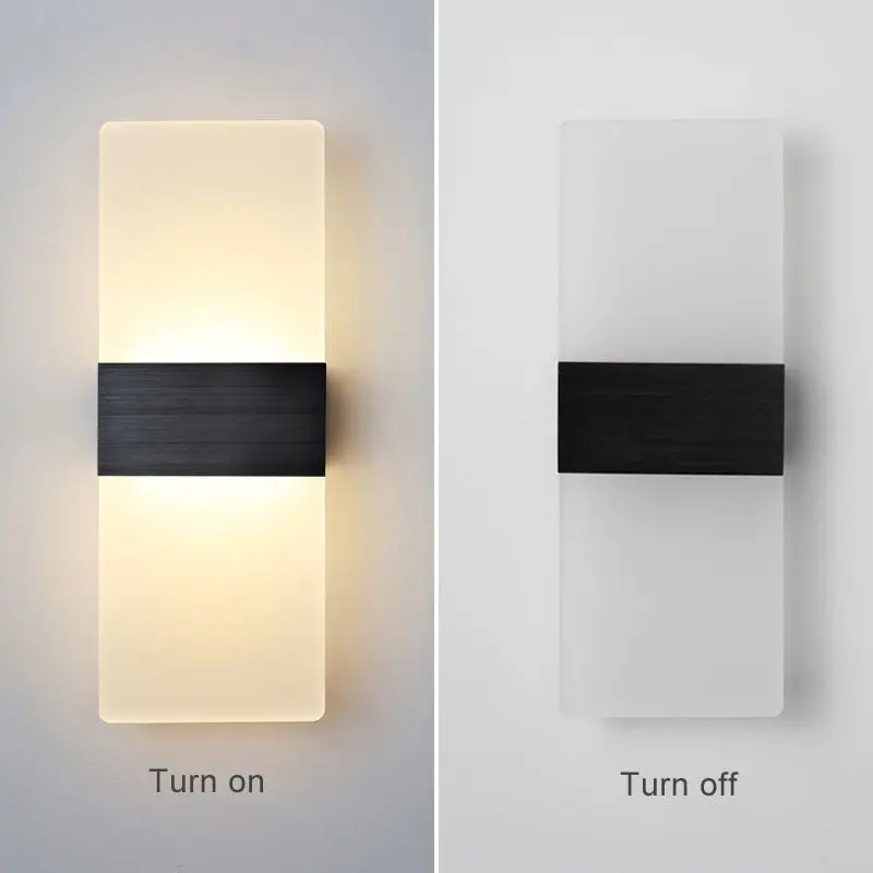 Living Room Wall Lamp Acrylic LED Modern Simple Hotel Bedroom Background Corridor Staircase Entrance Light Luxury Bedside