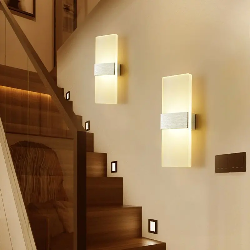 Living Room Wall Lamp Acrylic LED Modern Simple Hotel Bedroom Background Corridor Staircase Entrance Light Luxury Bedside