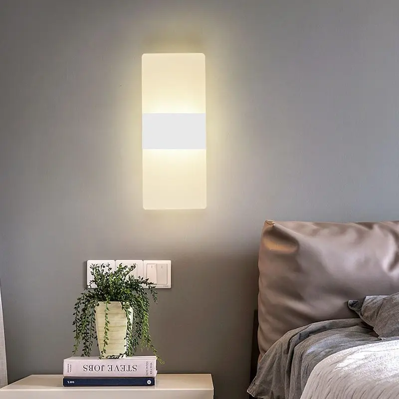 Living Room Wall Lamp Acrylic LED Modern Simple Hotel Bedroom Background Corridor Staircase Entrance Light Luxury Bedside