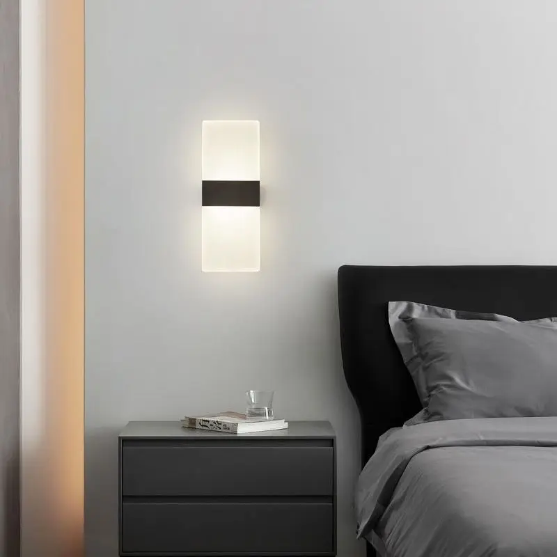 Living Room Wall Lamp Acrylic LED Modern Simple Hotel Bedroom Background Corridor Staircase Entrance Light Luxury Bedside