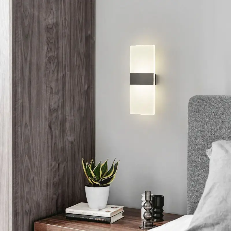 Living Room Wall Lamp Acrylic LED Modern Simple Hotel Bedroom Background Corridor Staircase Entrance Light Luxury Bedside