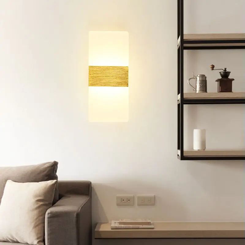 Living Room Wall Lamp Acrylic LED Modern Simple Hotel Bedroom Background Corridor Staircase Entrance Light Luxury Bedside