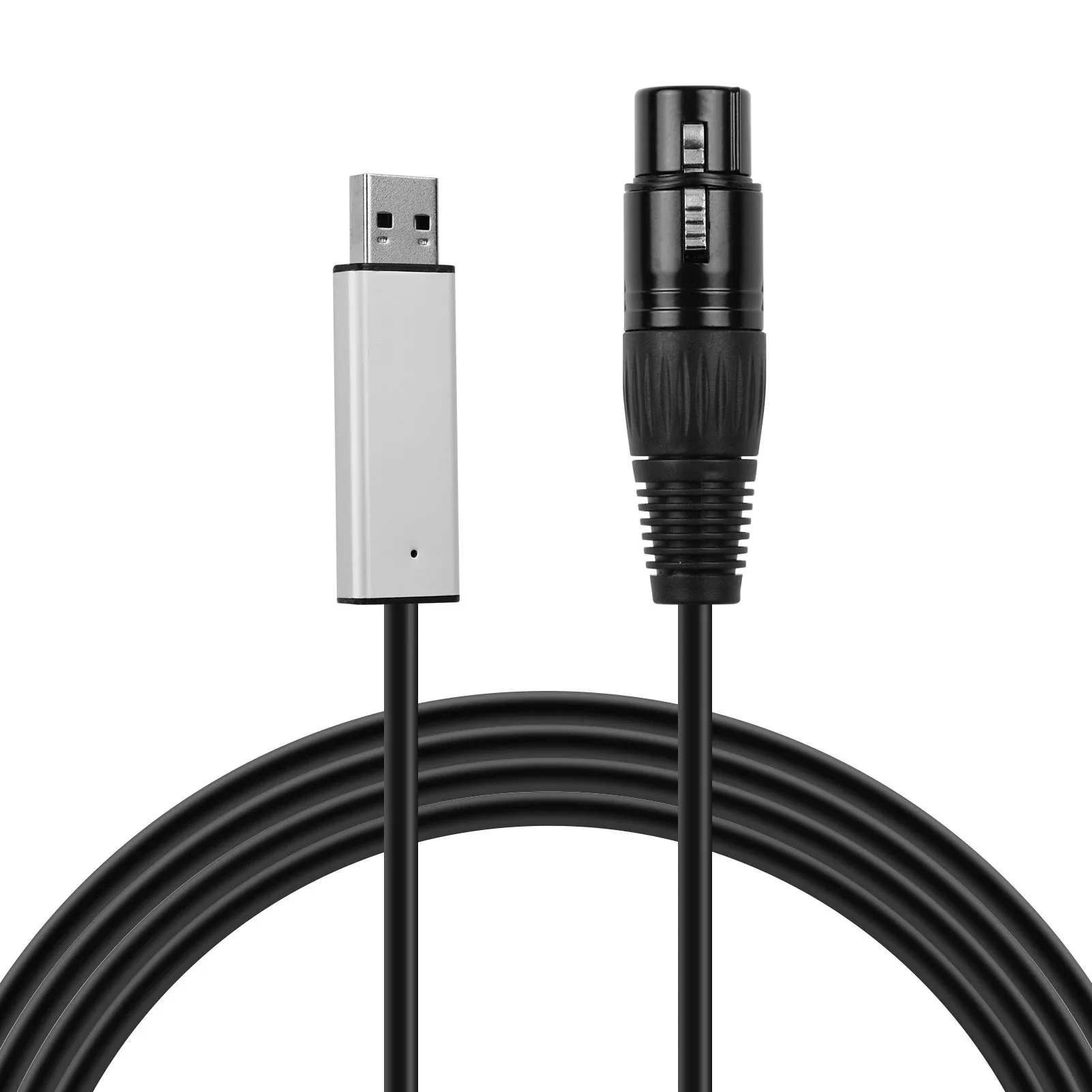 USB Lighting Console USB to DMX Interface Adapter LED DMX512 Computer PC Stage Lighting Controller Dimmer