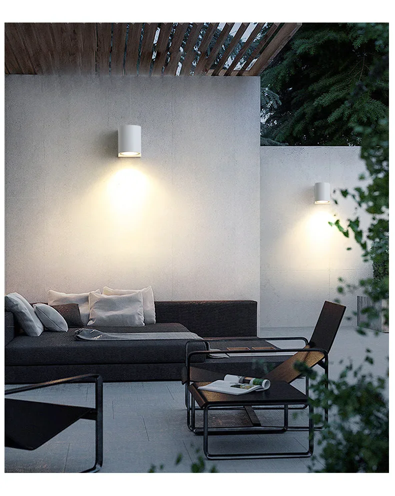 GU10 Base Outdoor Waterproof Wall Lights Garden Porch Wall Lighting LED Wall Lamps AC86-265V Indoor Bedroom Bedside Decorati