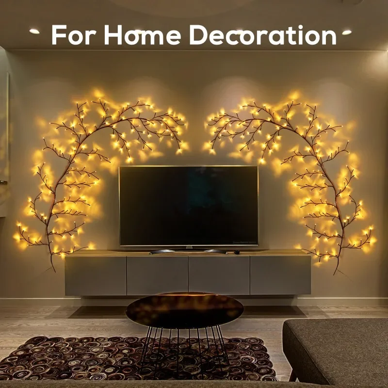 USB Powered Tree Strips Light 8 Modes Fairy Tale Tree Branch Bedroom Christmas Valentine Gift for Wedding Party Garden Lighting