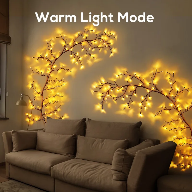 USB Powered Tree Strips Light 8 Modes Fairy Tale Tree Branch Bedroom Christmas Valentine Gift for Wedding Party Garden Lighting