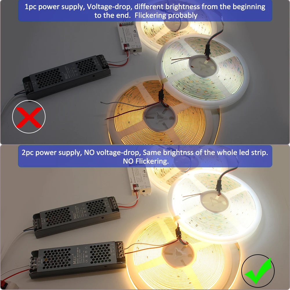 Horse Race Running Water COB LED Strip Lights 24V 360leds/m WS2811 Pixel Tape Lamp Warm Cool White Stripe 2.4G RF Remote Control