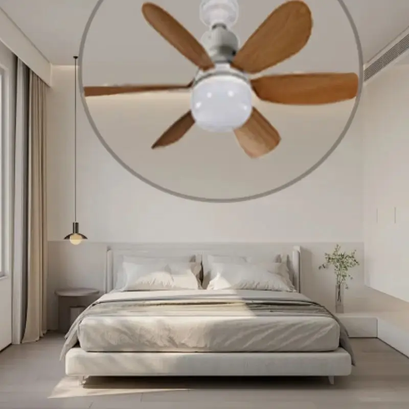 Home E26 E27 LED Ceiling Fan Light Wireless Remote Control with Stepless Dimming Night Lights Smart Fan for Room Office Study