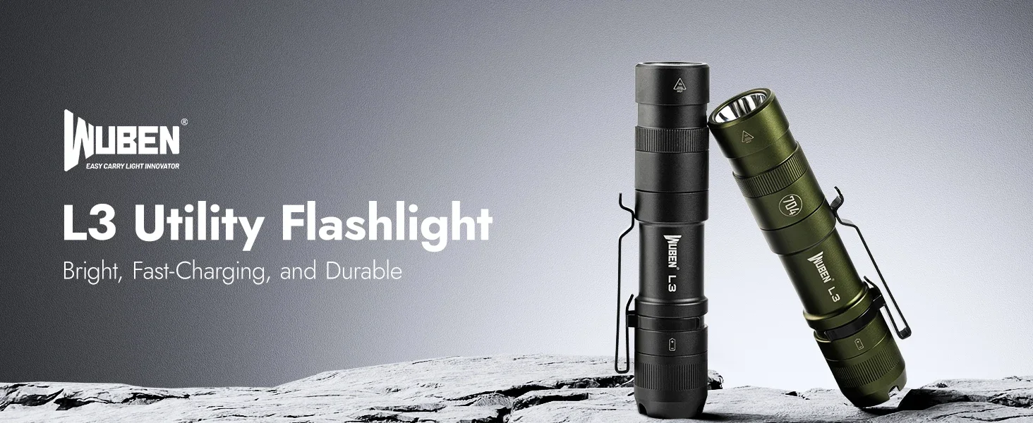 WUBEN PL01 Pen Light, 650 Lumens Pocket EDC Flashlight Rechargeable, IP68 waterproof, Compatible 2 AAA Battery for Home, Outdoor
