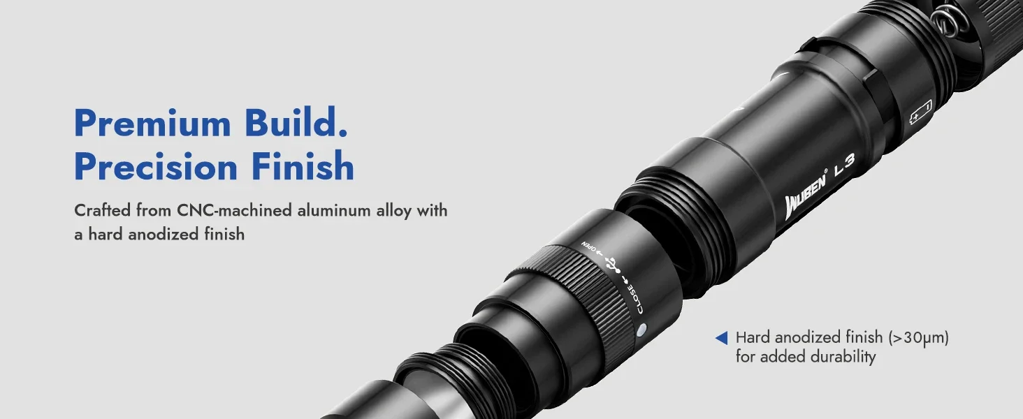WUBEN PL01 Pen Light, 650 Lumens Pocket EDC Flashlight Rechargeable, IP68 waterproof, Compatible 2 AAA Battery for Home, Outdoor