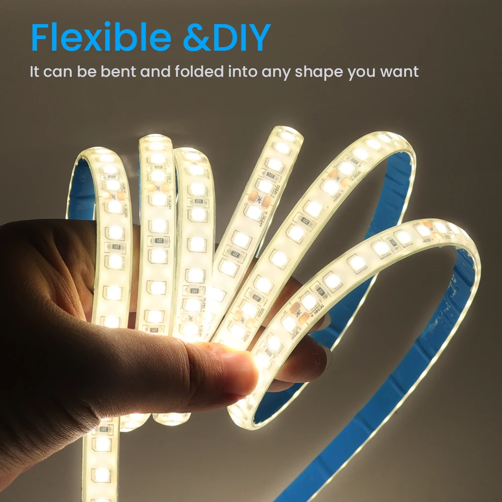 IP68 Waterproof LED Strip 12V 2835 120Leds/m Flexible Tape Outdoor Home Decor 0.5m-10m Ribbon Rope LED Lights 3000k 4000k 6000k