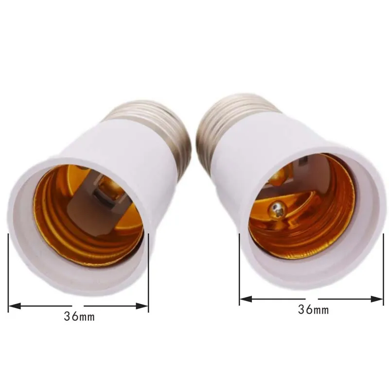 Universal E27 to E27 Lengthened Lamp Holder Tube LED Light Bulb Base Extension Lamp Head Conversion Socket 65MM 80MM 95MM 120MM