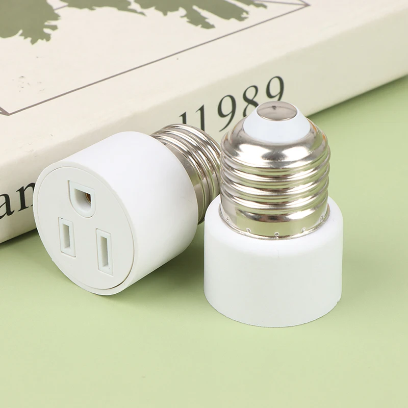 1PC E26 E27 Screw B22 Bayonet Lamp Holder To US EU AC Power Plug Adapter Converter Socket Light Head Converter