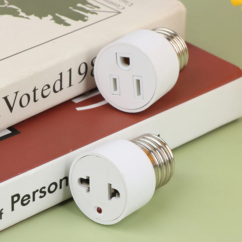 1PC E26 E27 Screw B22 Bayonet Lamp Holder To US EU AC Power Plug Adapter Converter Socket Light Head Converter
