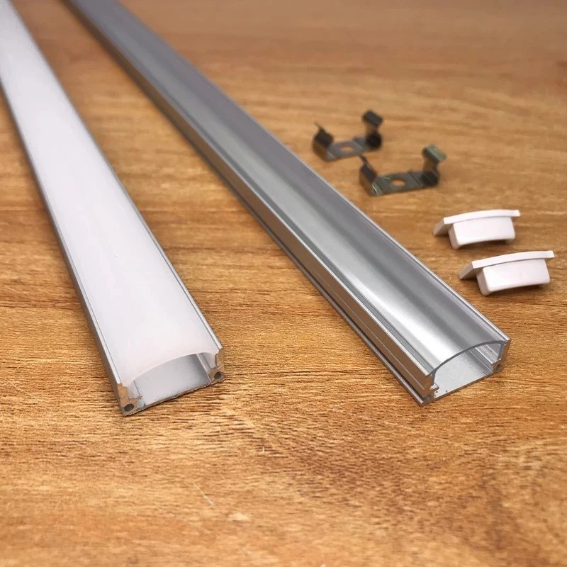 10-100PCS DHL 1m LED Strip Aluminum Profile 5050 5730 LED Hard Bar Light LED Bar Aluminum Channel Housing With Cover End Cover