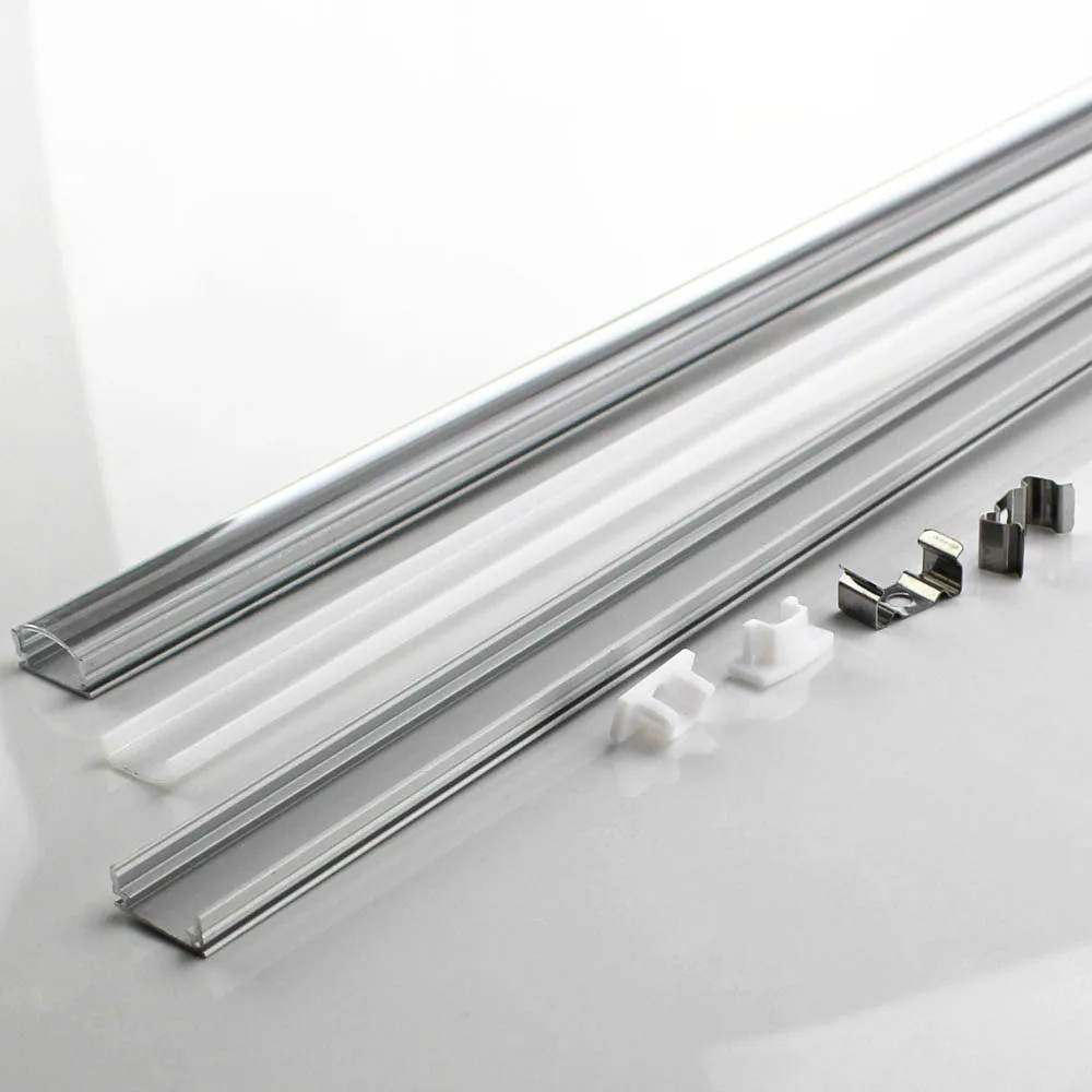 10-100PCS DHL 1m LED Strip Aluminum Profile 5050 5730 LED Hard Bar Light LED Bar Aluminum Channel Housing With Cover End Cover