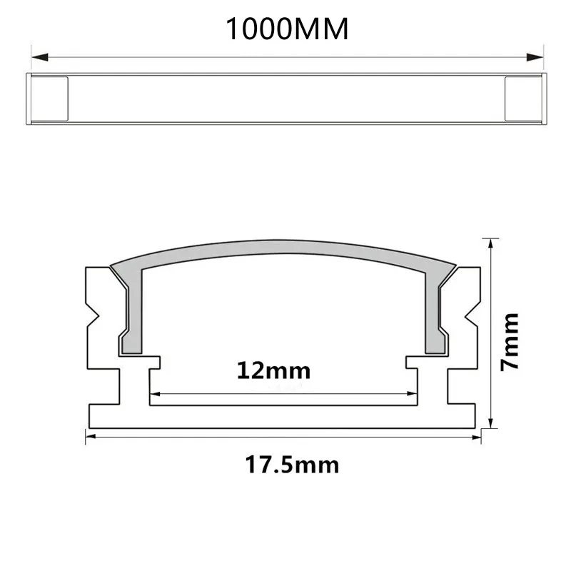 10-100PCS DHL 1m LED Strip Aluminum Profile 5050 5730 LED Hard Bar Light LED Bar Aluminum Channel Housing With Cover End Cover
