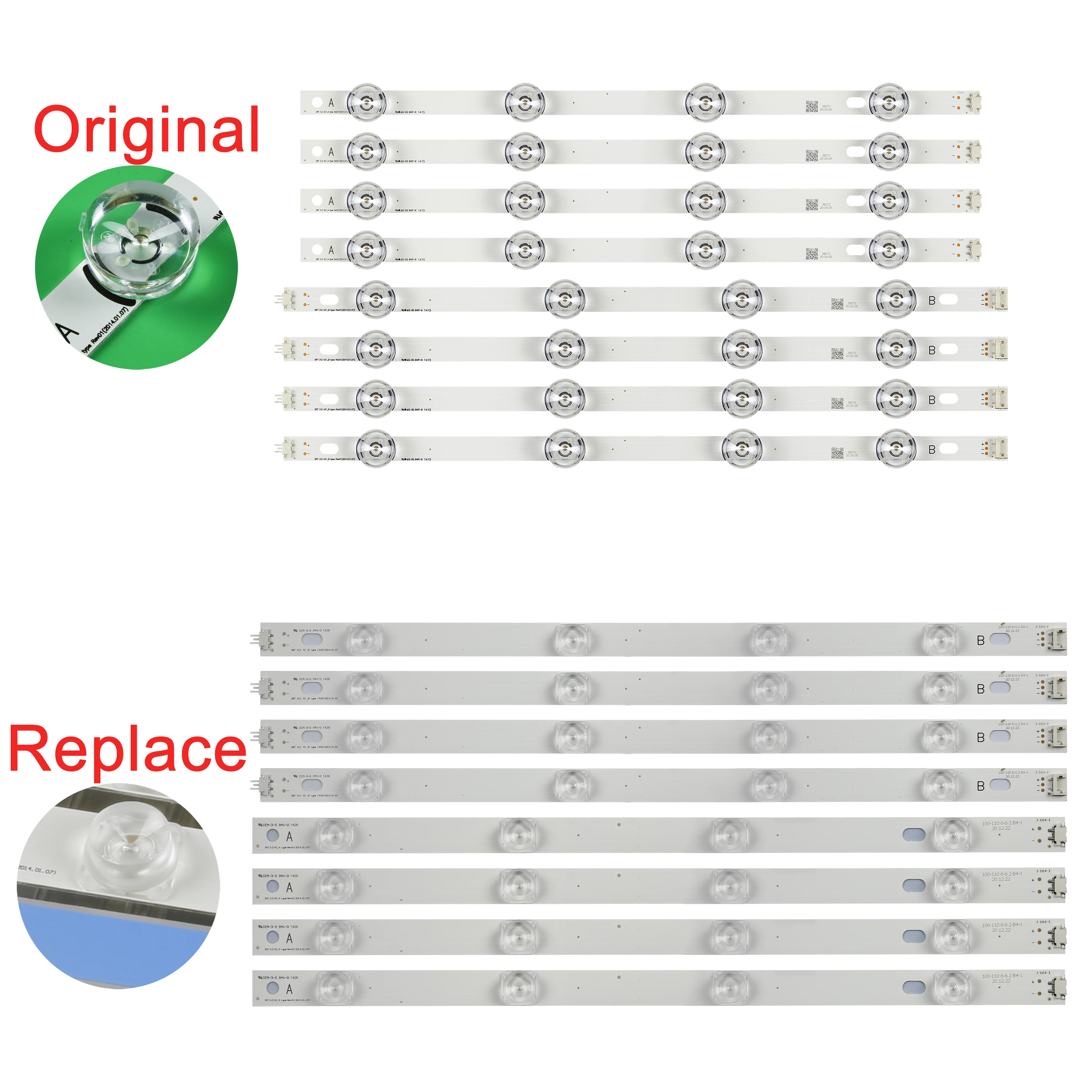 LED Strip for 42LB561V-ZC 42LB561V-ZE 42LB582U 42LB628V 42LB629V 42LB6500 42LB650V 42LB652V 42LB653V 6916L-1909A 6916L-1910A