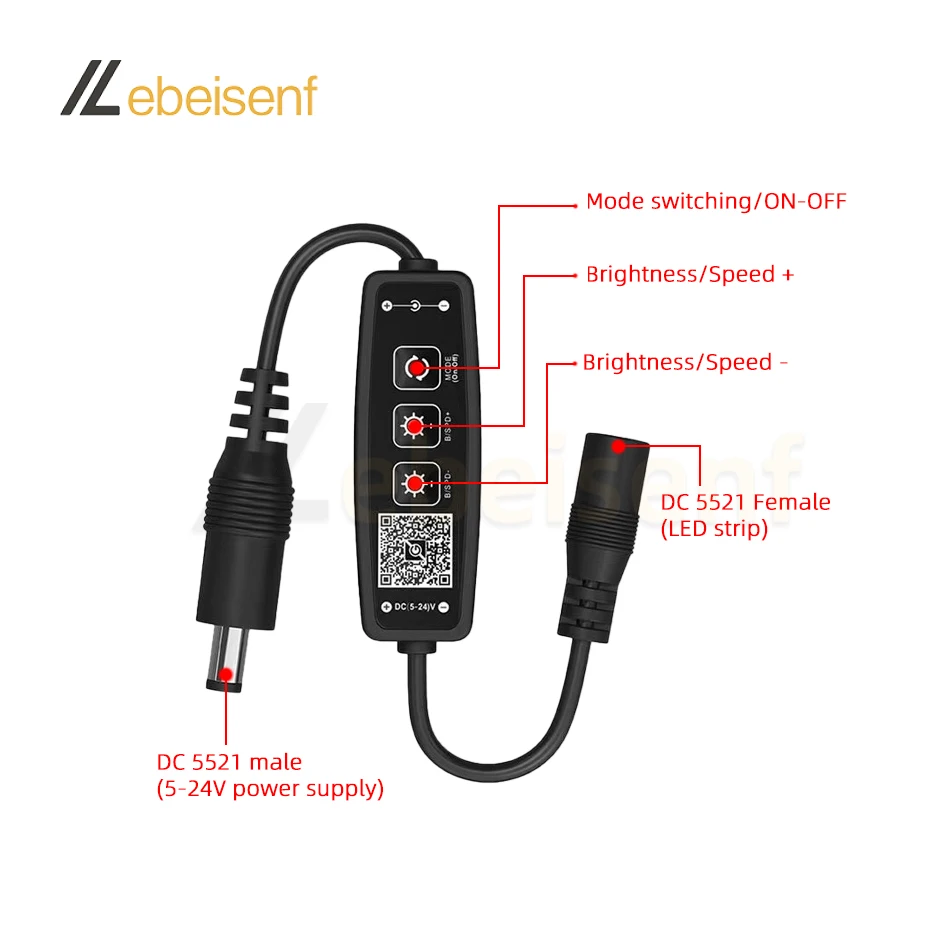 New DC 5V 12V 24V 3A Single Color LED Strip Light Smart Bluetooth APP Music MIC Timing Group Lighting Mini DIM Dimmer Controller