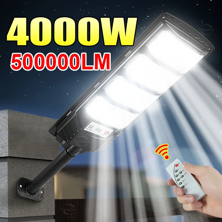 500000LM 4000W/3000W/2000W Solar Led Light Outdoor Powerful Outdoor Motion Sensor Solar Lamp Garden Street Wall Lamp