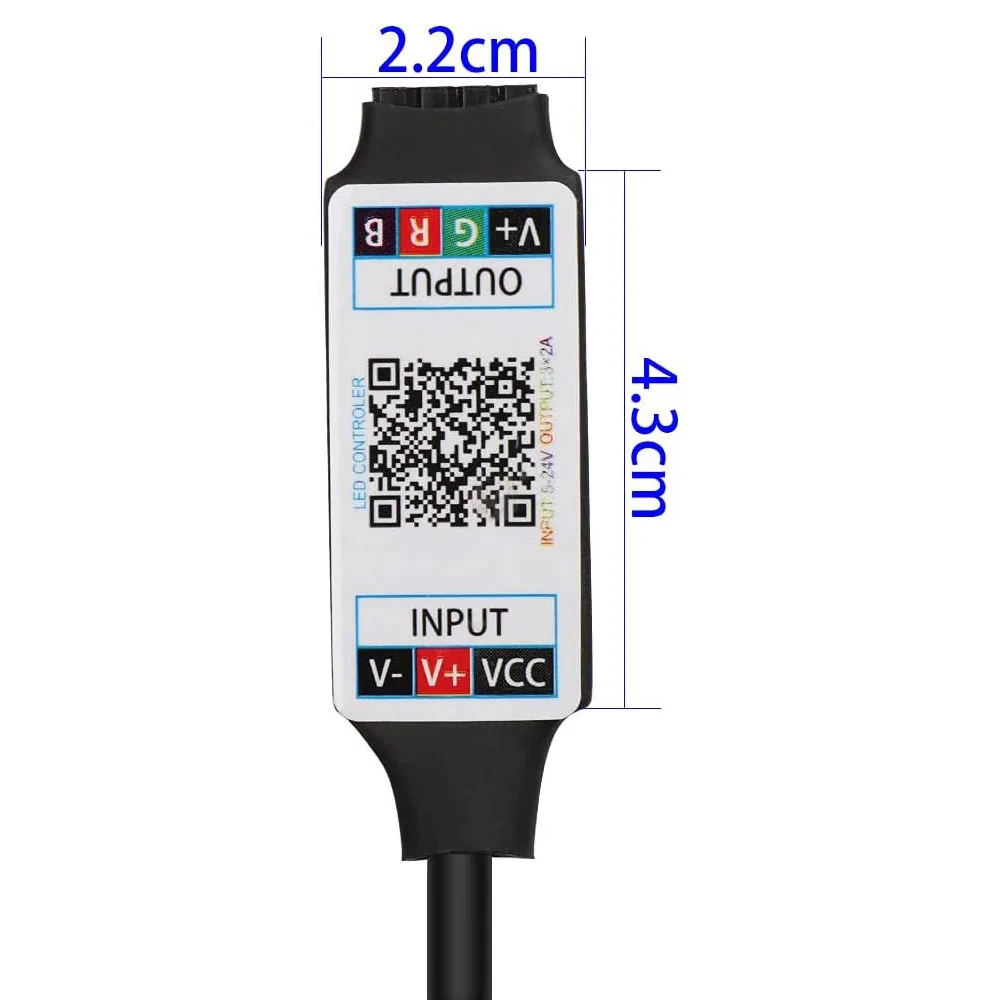 Mini RGB Bluetooth Controller DC 5V 12V 24V Music BT Smart APP Controller Light Strip Control for RGB LED Strip