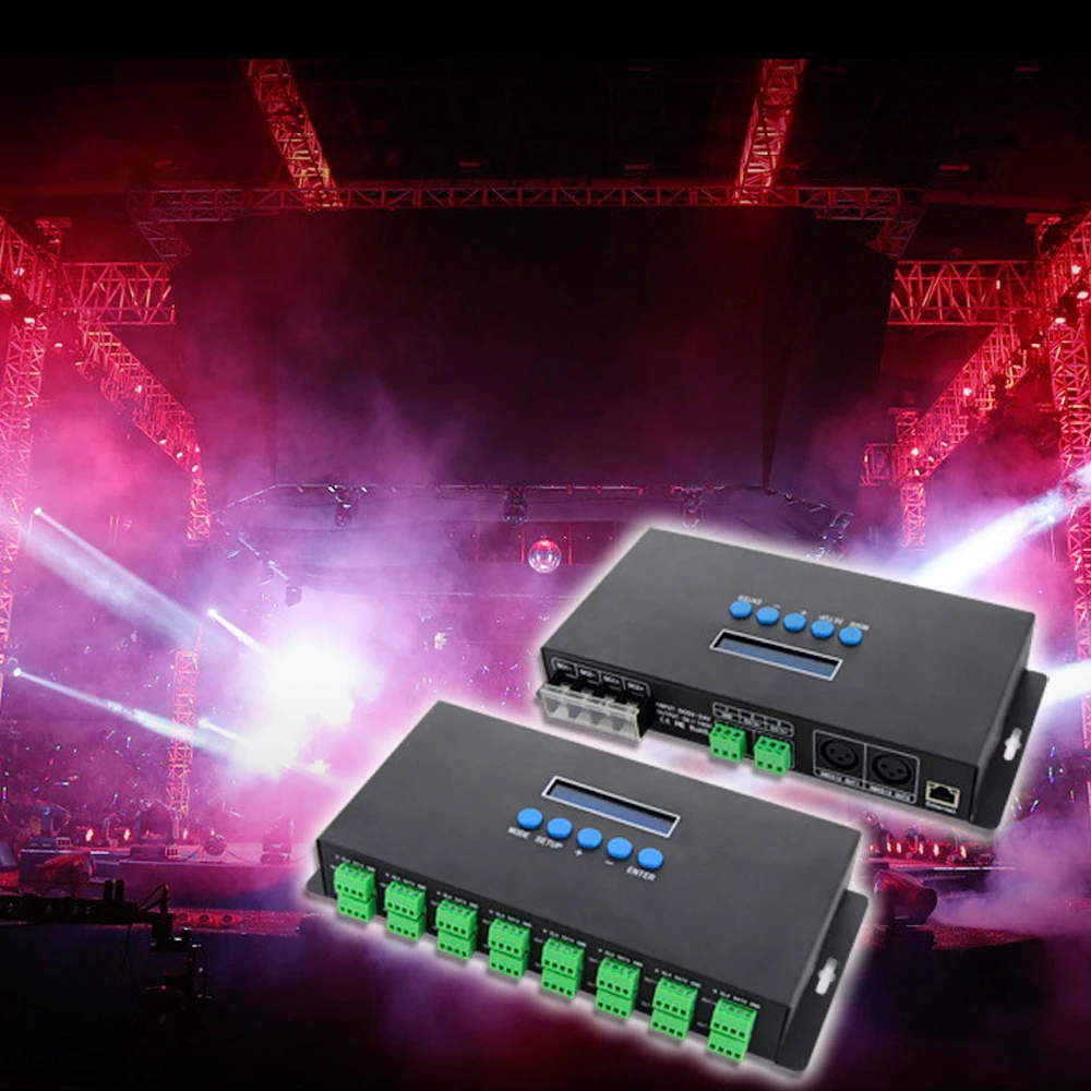 BC-204 BC-216 Artnet Eternet To SPI/DMX Pixel LED Controller DC5V-24V Output 4 Channels 16 Channels For 2811 2812 2801 Strip