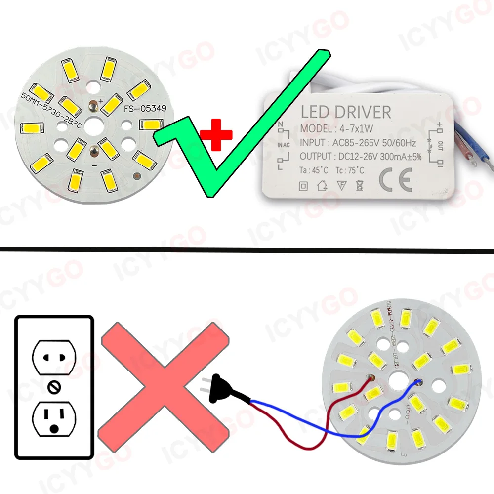 1PCS LED SMD 5730 3W 5W 7W 9W 12W 15W 18W Lamp Panel PCB High Brightness Lamp Board Suitable For DIY Light Source Modificatio