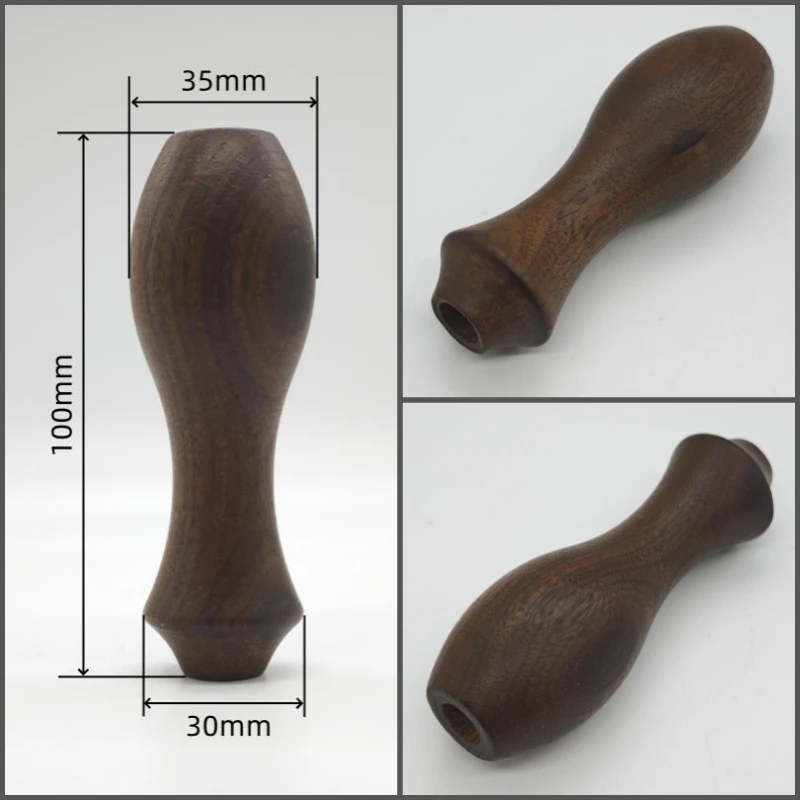 Black Walnut Handle Antique Chandelier Retro Wall Lamp Solid Wood Lighting Accessories Wooden Decorative Through-Hole Tube