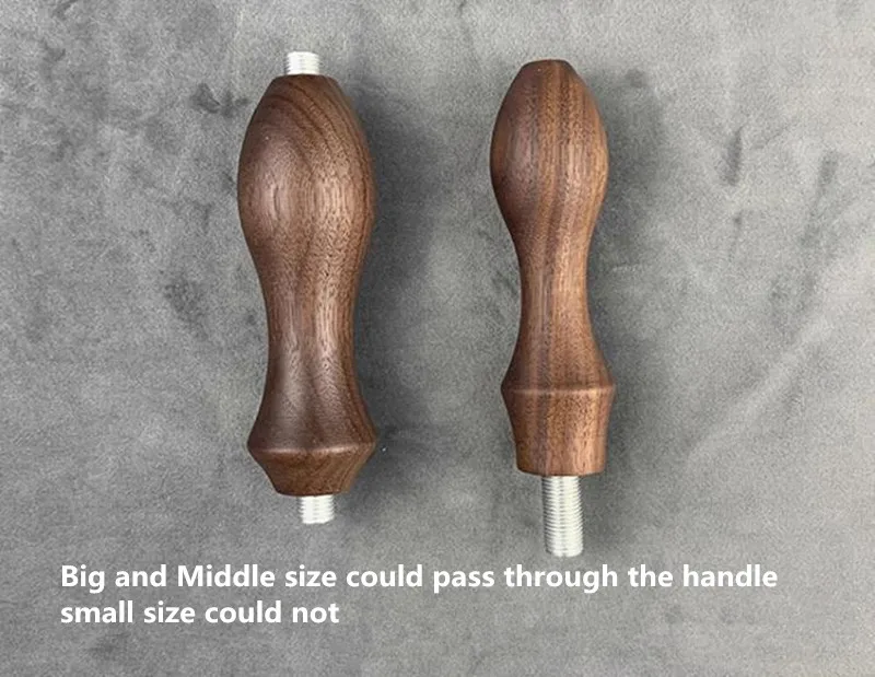 Black Walnut Handle Antique Chandelier Retro Wall Lamp Solid Wood Lighting Accessories Wooden Decorative Through-Hole Tube