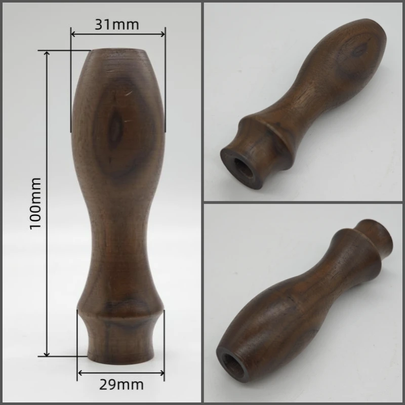 Black Walnut Handle Antique Chandelier Retro Wall Lamp Solid Wood Lighting Accessories Wooden Decorative Through-Hole Tube