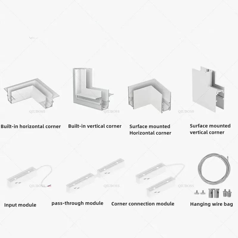 Modern Magnetic Track Lights Embedded LED White Spotlight Downlight Living Room Without Main Light Lighting Grille Lamp Series