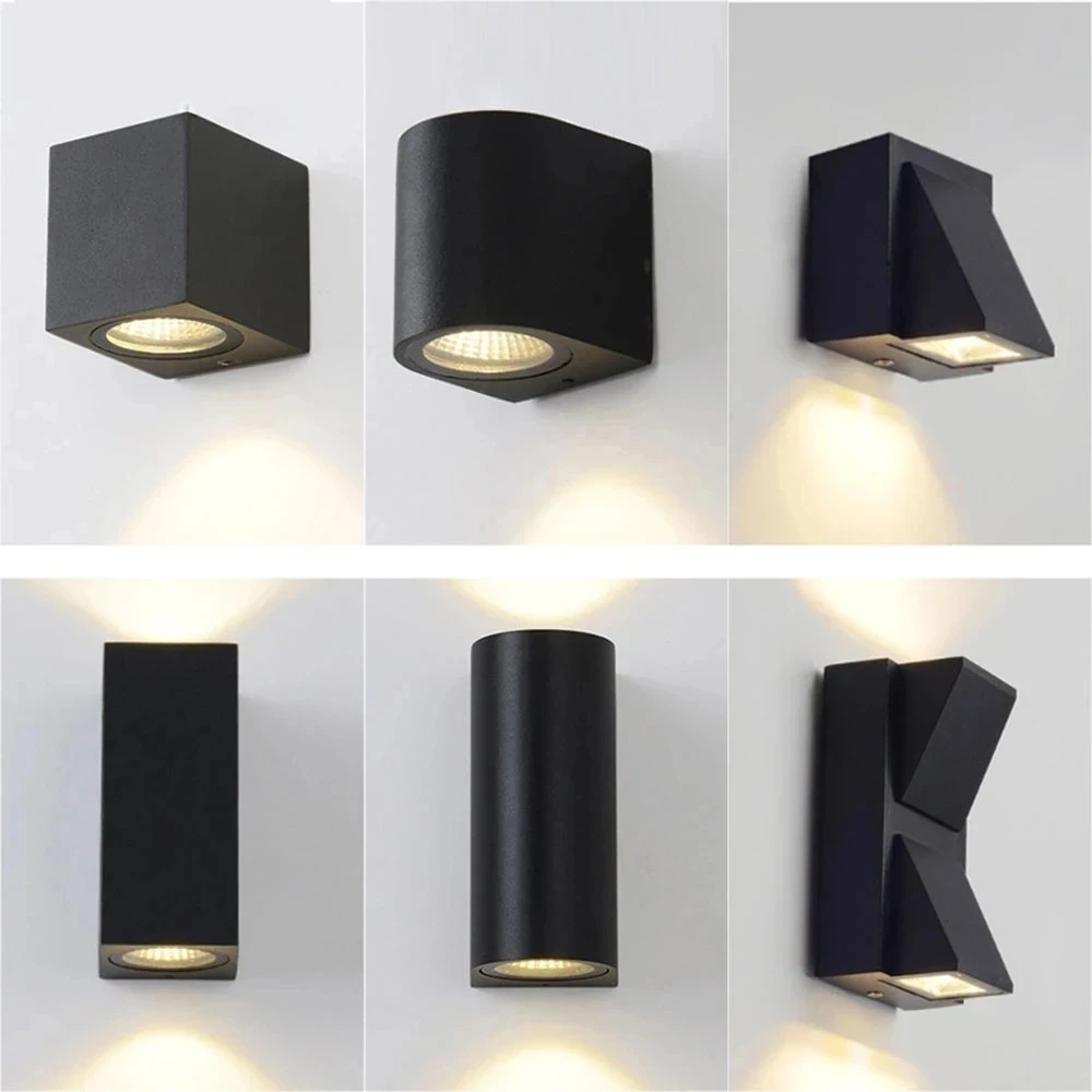 IP65 Waterproof indoor outdoor Led wall lights up down LED 5W 10W Led Wall Lamp Surface Mounted Cube Garden Porch Light