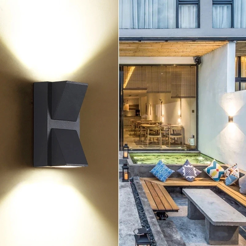 IP65 Waterproof indoor outdoor Led wall lights up down LED 5W 10W Led Wall Lamp Surface Mounted Cube Garden Porch Light