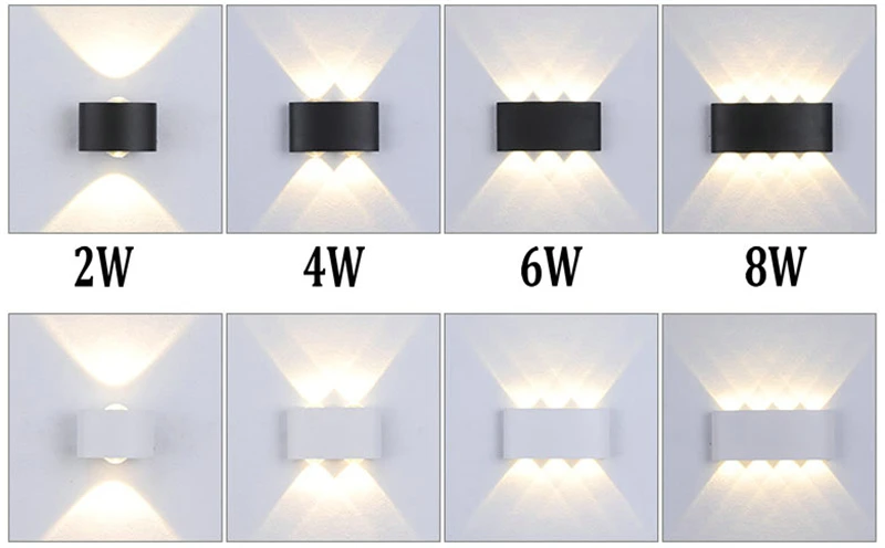 IP65 Waterproof indoor outdoor Led wall lights up down LED 5W 10W Led Wall Lamp Surface Mounted Cube Garden Porch Light