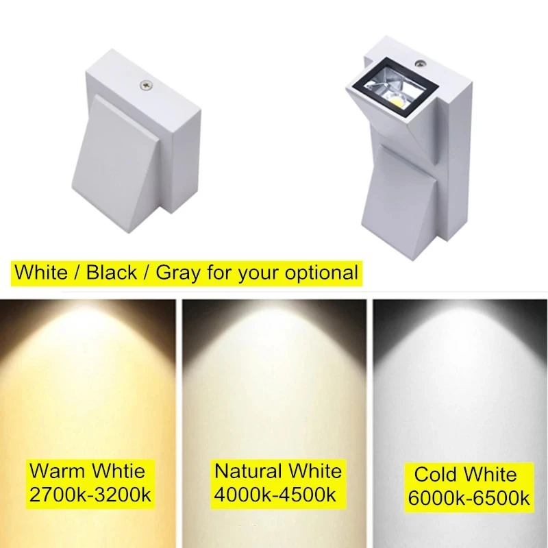 IP65 Waterproof indoor outdoor Led wall lights up down LED 5W 10W Led Wall Lamp Surface Mounted Cube Garden Porch Light