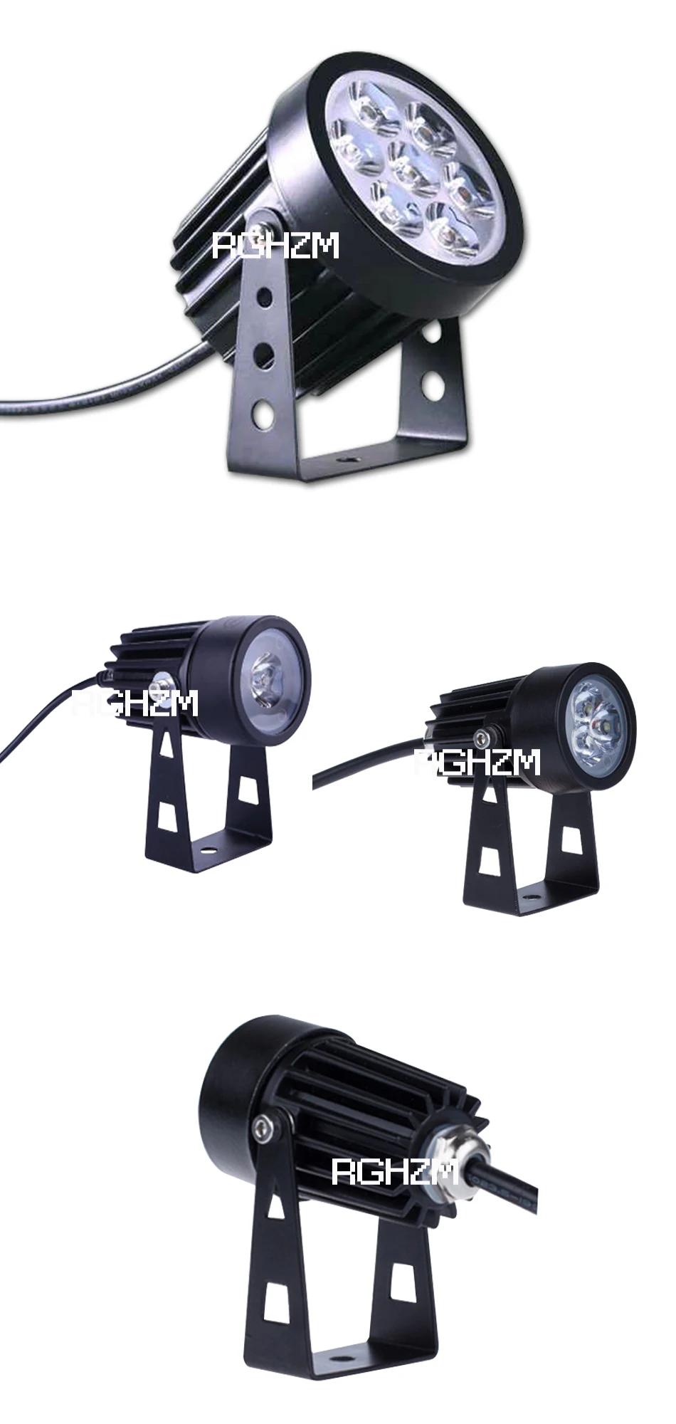 LED Garden Lights 1W 3W 7W Lawn Lamp Waterproof IP65 DC12V 24V Garden Decoration Path Street Spotlights Outdoor Lighting AC220V