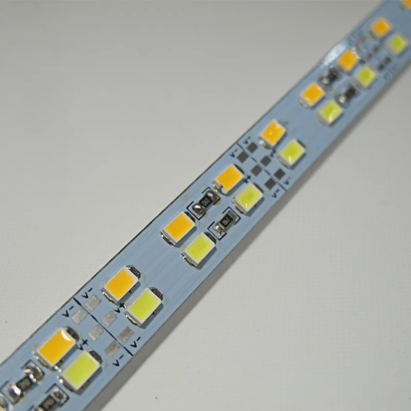 10PCS 8CM 25CM 50CM 12V 24V LED Hard Rigid Strip Bar Light Double Row LED Strip 144leds/m SMD 5730 Superbright Warm Cool White