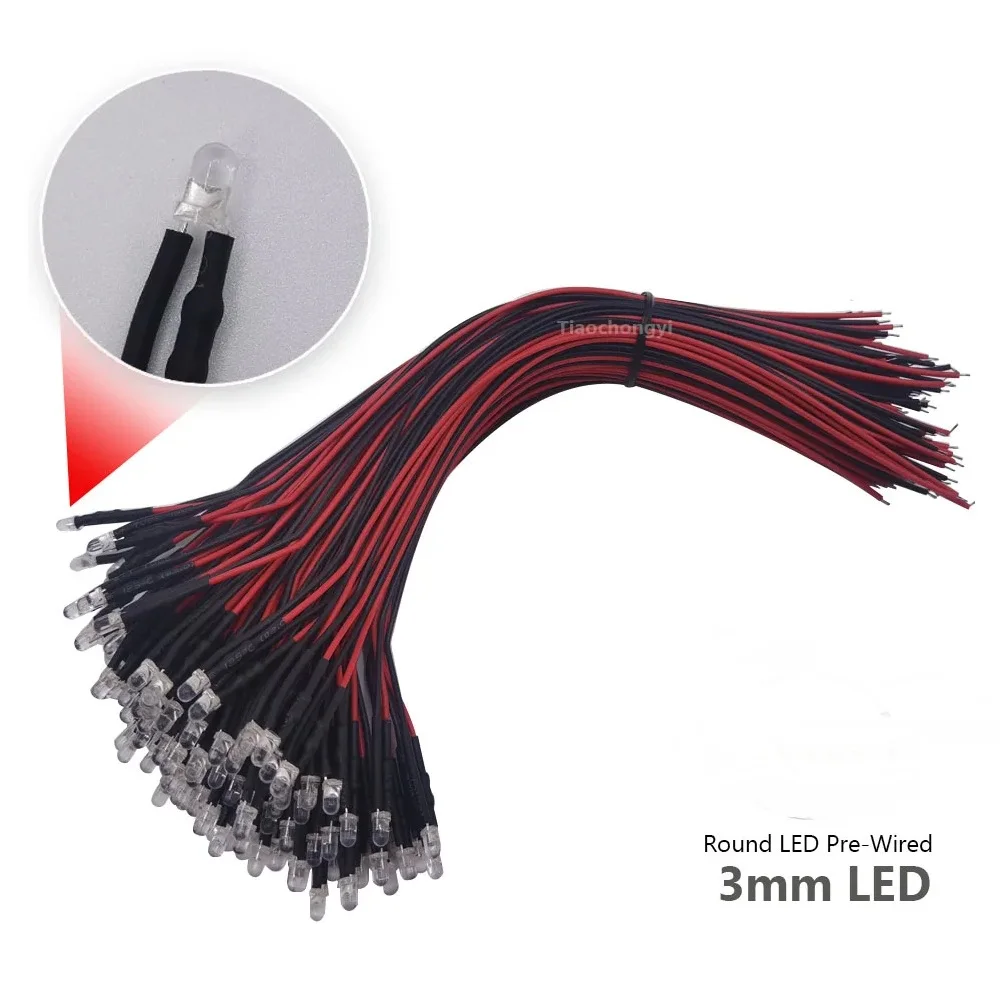 10pcs 3mm 5mm Flickering 9V-12V DC Pre-Wired Water Clear Candle Leds Red Yellow Blue Green White Orange Flicker Light Lamp Bulb