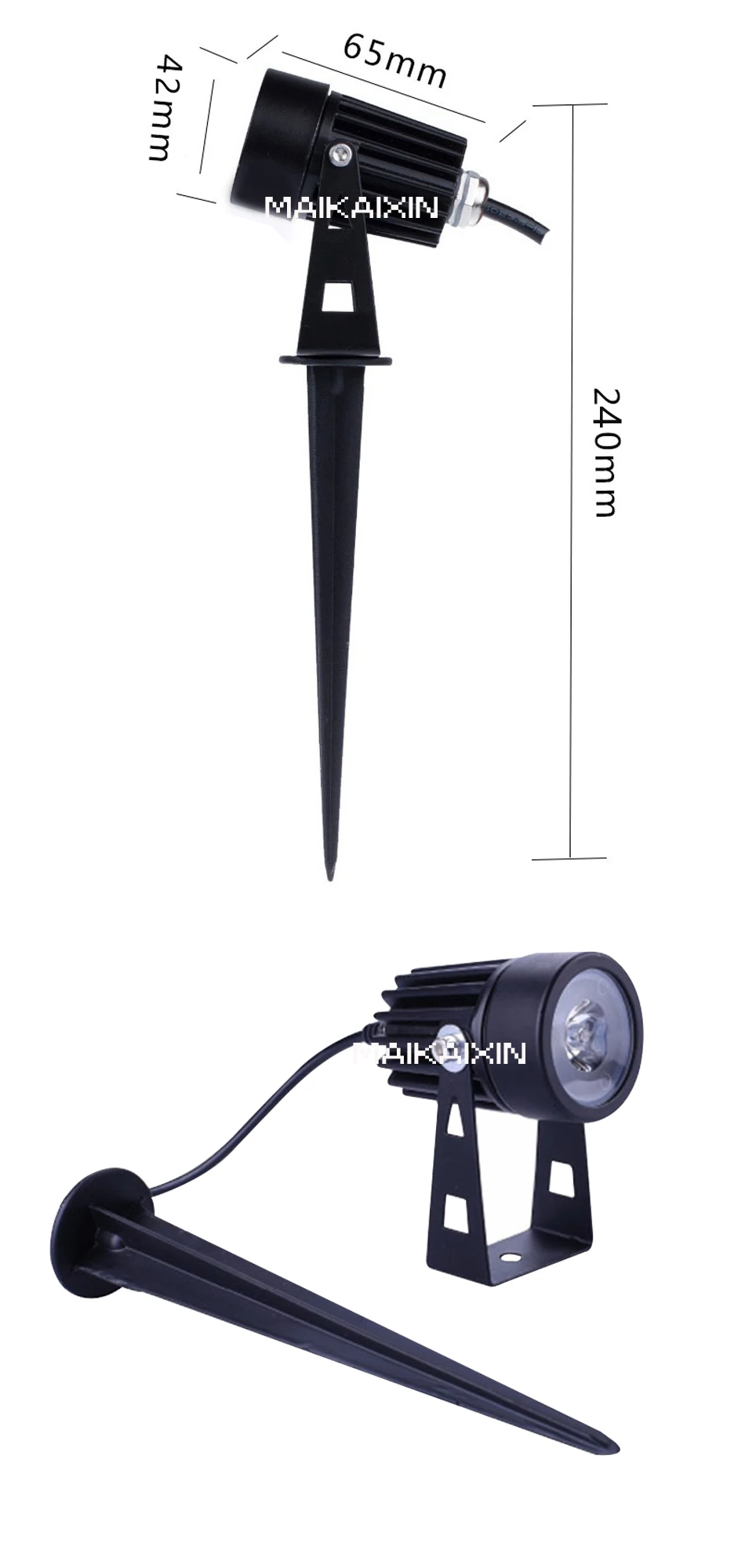 4/10pcs 3W LED Landscape Lights 220V Waterproof Garden Pathway Lights Walls Trees Flags Outdoor Spotlights With Spike Lawn Lamps