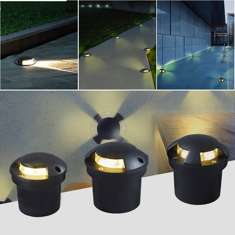4/10pcs 3W LED Landscape Lights 220V Waterproof Garden Pathway Lights Walls Trees Flags Outdoor Spotlights With Spike Lawn Lamps