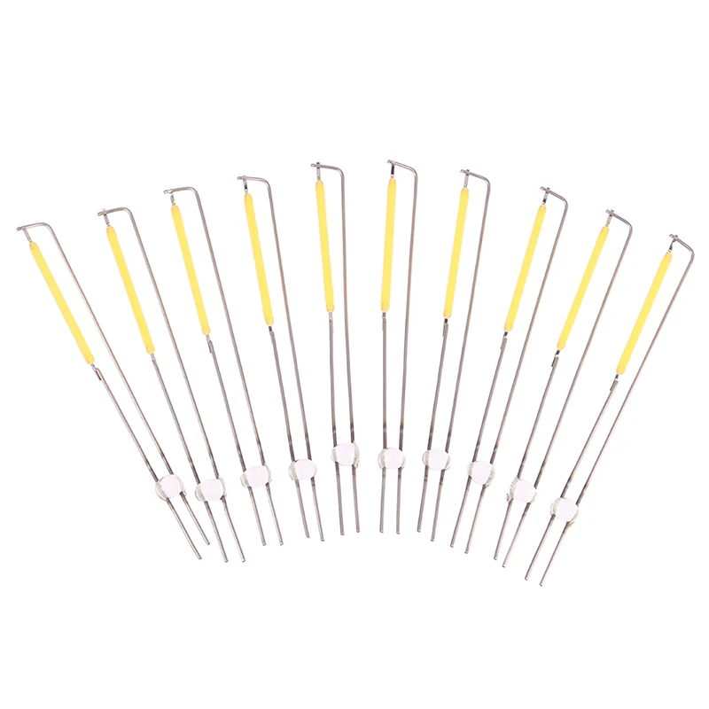 10Pcs 3v 2700k Led Filament Bulb Lamp Parts Ceramic Spot Welding Filament Wire Lamp Filament Led Diode Partial Bulb Chip