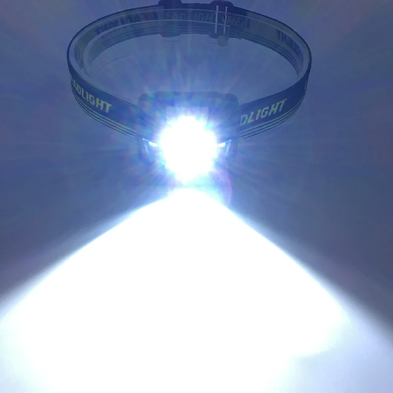 Zk20 LED Headlight Head Bike Lamp Light Infrared Ray Mini Waterproof 600Lm 4 Modes R3+2 LED 3xAAA Headlamp With Headband