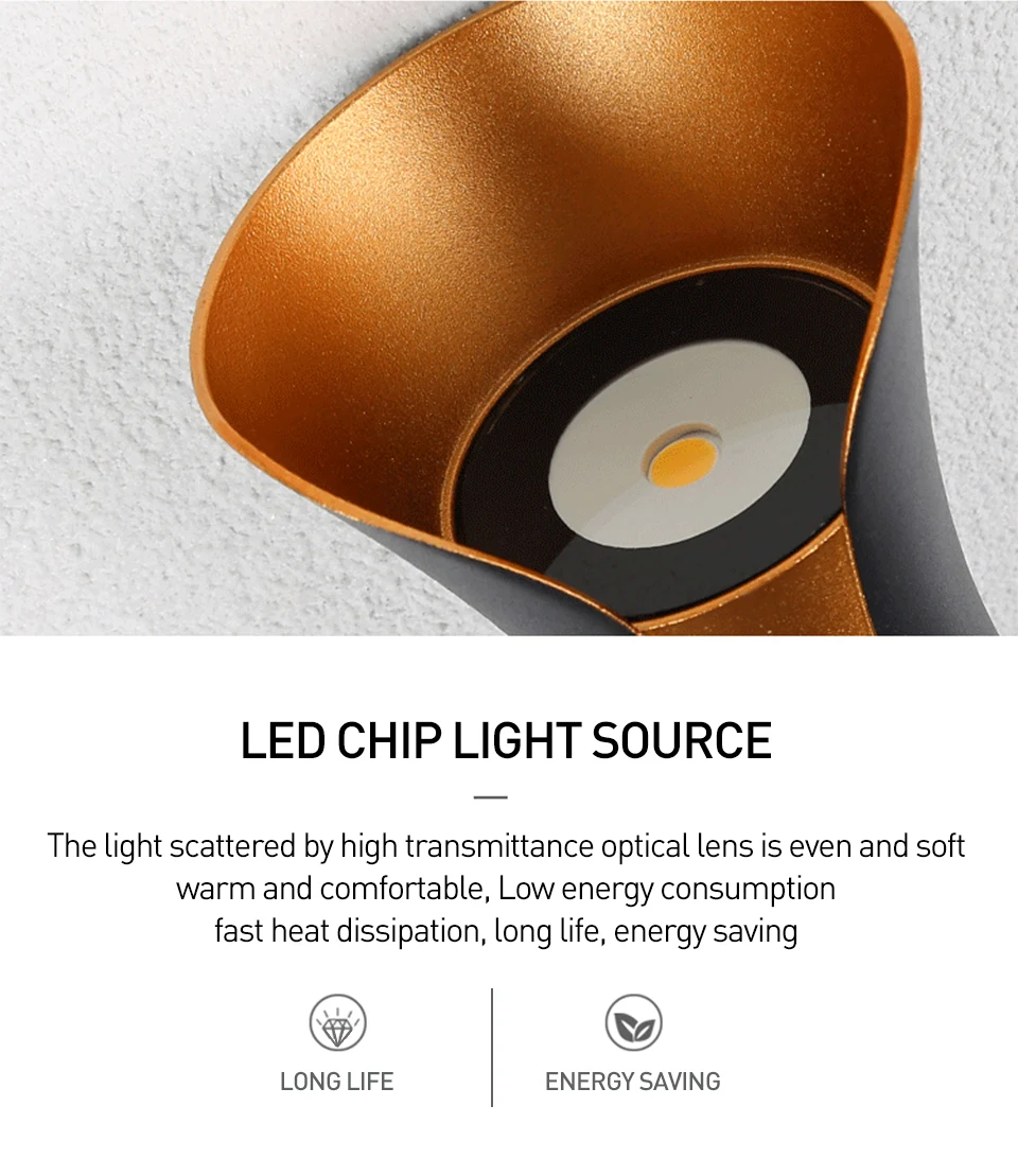 LED Wall Lamp 12W Aluminum IP65 Waterproof Ourdoor Wall Lights Garden Porch Modern Indoor Nordic Sconce Lamp Decoration Lighting