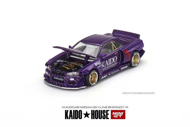Kaido House + MINIGT 1/64 Nissan Skyline GT-R (R34)(R33) Honda NSX Racing Kaido Works V3 V2 KHMG Cars Alloy Diecast Metal Model