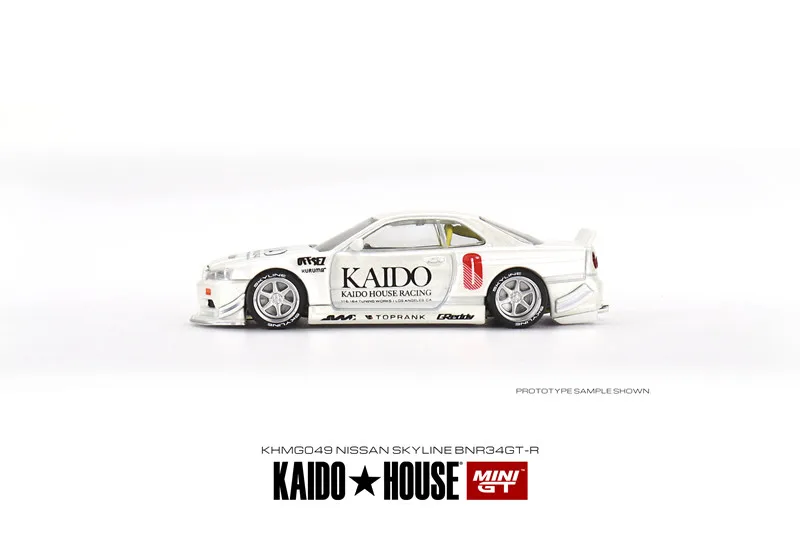 Kaido House + MINIGT 1/64 Nissan Skyline GT-R (R34)(R33) Honda NSX Racing Kaido Works V3 V2 KHMG Cars Alloy Diecast Metal Model
