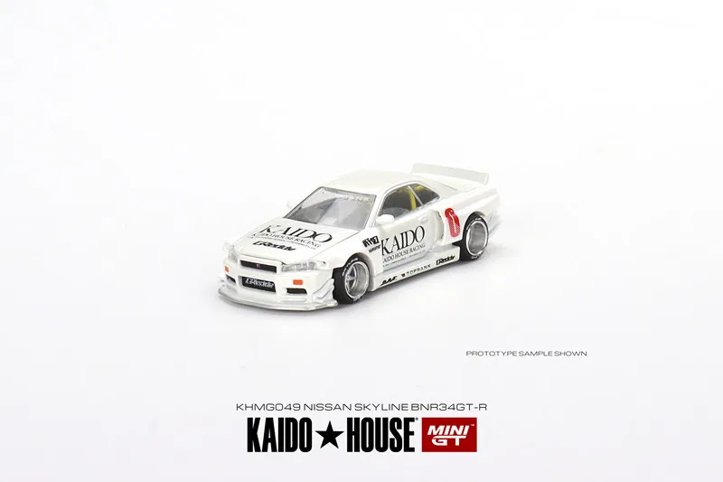 Kaido House + MINIGT 1/64 Nissan Skyline GT-R (R34)(R33) Honda NSX Racing Kaido Works V3 V2 KHMG Cars Alloy Diecast Metal Model