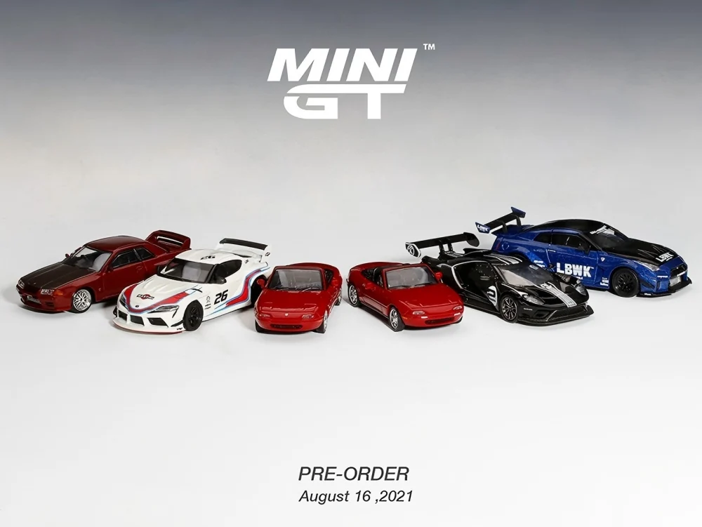 Kaido House + MINIGT 1/64 Nissan Skyline GT-R (R34)(R33) Honda NSX Racing Kaido Works V3 V2 KHMG Cars Alloy Diecast Metal Model